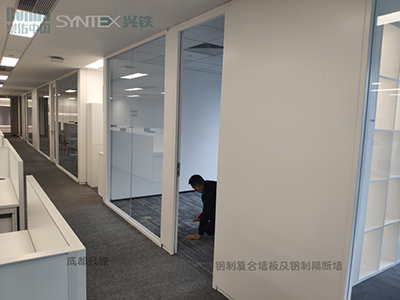 成都91免费视频黄片--名揚辦公室鋼製隔斷複合91免费视频污與全景鋼質門